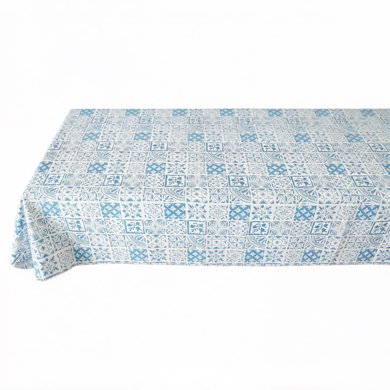 52" x 70" Blue Tile Citrus Kitchen Tablecloth by Celebrate It™